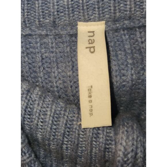 Nap Womens Button Up High Neck Pocket Wool Cardigan Sweater Blue Sz 2XL - Picture 5 of 8